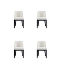 Manhattan Comfort Gansevoort Faux Leather Dining Chair in Cream - Set of 4 2-DC051-CR
